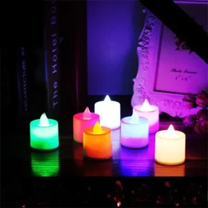 24 Pcs Led Candles Colorful Led Candles Lights | Multi-Color Flameless Lights for Home & Event Decoration