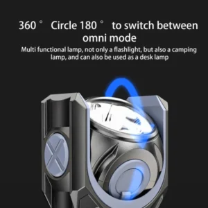 360° Rotating LED Flashlight | Rechargeable & Magnetic Base
