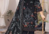 3 Pieces Printed Embroidered Shamrey Collection Casual Wear