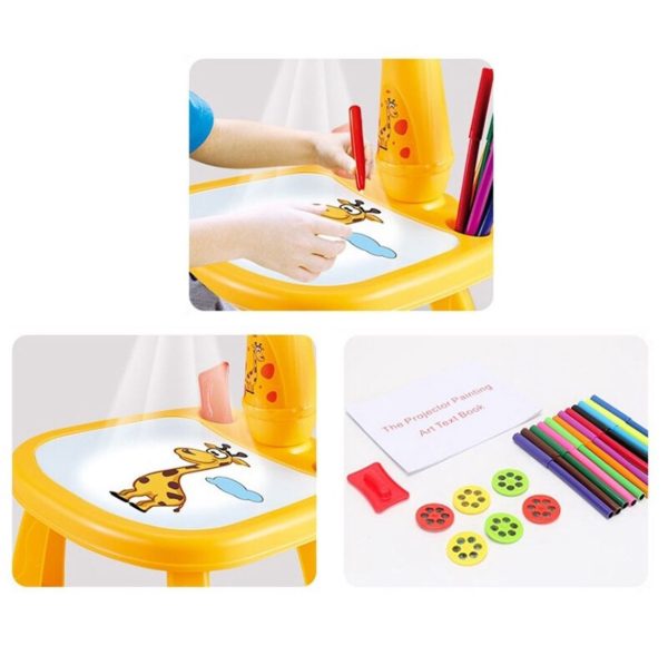 Mini Art Drawing Board Leds Projector Light Toy | Creative Drawing Table for Kids - Image 2