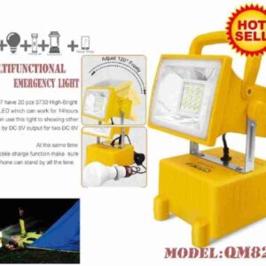 Soxin QM-827 Rechargeable Emergency LED Light | 4000mAh Battery & Solar Charging Support