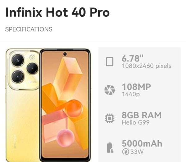 Infinix Hot 40 pro