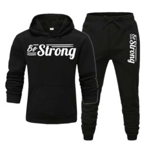 Be Strong Style Printed Winter Hoodie Trouser