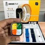 CROWN 7+1 Smart Watch | Bluetooth Calling | Health & Fitness Tracker | 7 Straps Included