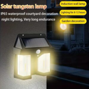 Double Head Antique Solar Sensor Solar Wall Lamp