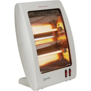 Electric Quartz Heater | 2 Quartz Heater Elements | 400W/800W | 2 Heat Settings | Safety Mesh Grill