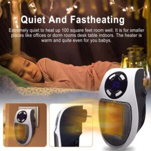Portable Electric Fan Heater | Intelligent Temperature Control System | PTC Energy Saving Ceramic Heating | Overheating Protection | Low Noise Heating