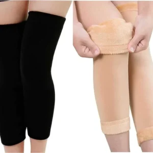 Thermal Knee Warmers Elastic Plush Knee Pads Protector For Winter For Men & Women (random Color)
