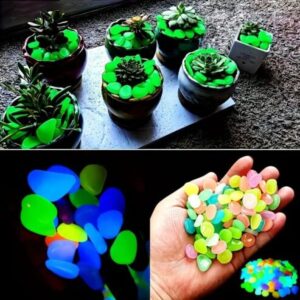 Pieces Glow In The Dark Pebbles | Resin Luminous Stones For Landscape