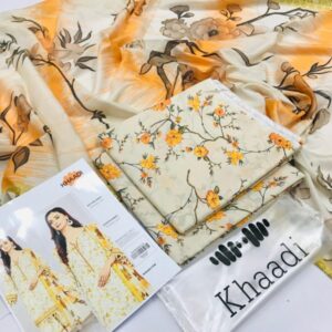 Khaadi Brand | 3 Piece Digital Suit | Printed Lawn Suit | Unstitched Suit | New Collection 2025 for Women