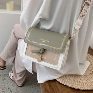 Korean Single Shoulder Bag | Oblique Straddle Bag | Fashion Texture Bag | Shoulder Bag for Women | Women Fashion (pistachio Green)
