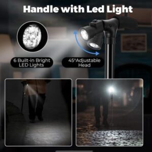 Portable Folding Walking Stick with LED Light