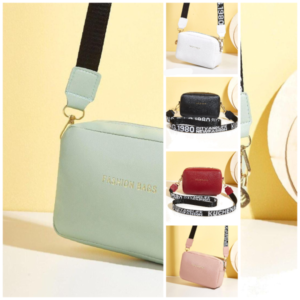 Pu Leather Wide Strap Crossbody Bag | Simple Style bag | Small Shoulder Bags for Women