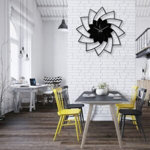 3d Wooden Floral Wall Clock | Modern Home Decorations | Wall Clock For Living Room