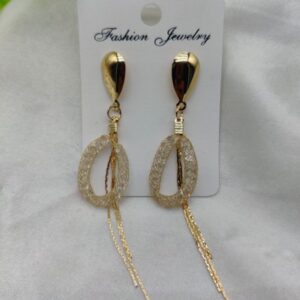 Imported Elegant Mesh Teardrop Dangling Earrings | Best Quality Artificial Earrings For Girls & Women