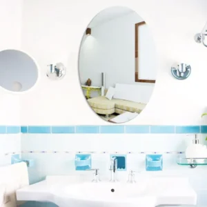 Oval Bathroom House Mirror | Acrylic Wall Stickers