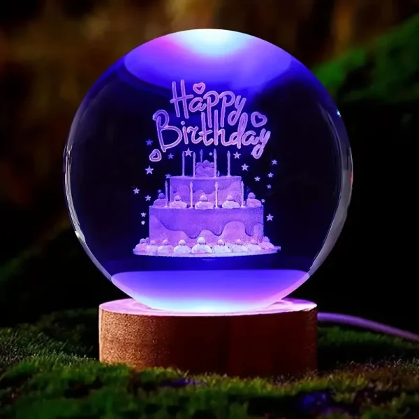 Glowing Crystal Ball Night Light | Warm & Romantic Atmosphere - Image 4