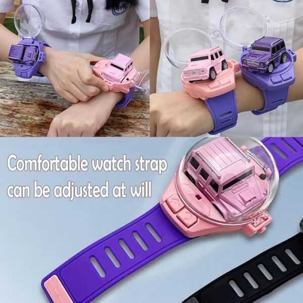 Mini Car with Remote Control Mini Remote Control Car Watch Racing Car USB Charging Cartoon RC Small Car  Kids Toys  (random color ) - Image 7