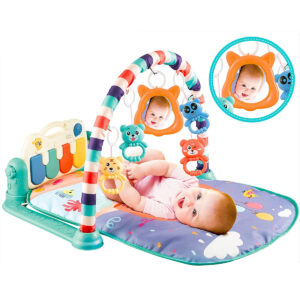 Kids Play Mat with Piano & Lights |  Fun and Educational Baby Gym for Early Development | Interactive Gym for Babies with Hanging Toys