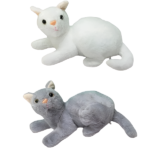Realistic Cat Plush Toy – 30 CM Soft Stuffed Animal | Cute Lifelike Kitty Doll for Kids & Pet Lovers (Random Color)