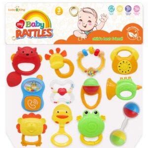 Baby Rattles Set | New-Born Hand Bells Baby Toys (12 Pcs)