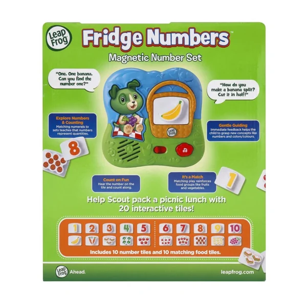 Magnetic Fridge Number LeapFrog Fridge Phonics Scout Picnic Basket Magnetic Numbers (Random color) - Image 6