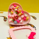 Pack of 24 Cute Rings for Girls in Heart-Shaped Box | Colorful Adjustable Toy Rings Set | Fashion Jewelry Gift for Kids & Party Favors