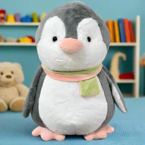 Scarf Penguin Plush Figure | Fluffy & Soft Stuffed Animal Penguin Plush Toy For Kids - 35 CM