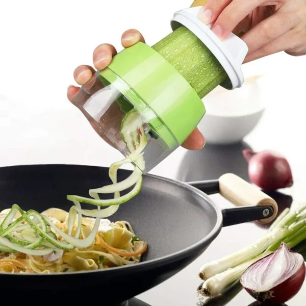 4in1 Vegetable Spiral Cutter | BPA-Free ABS Plastic Materials | Create Zoodles and More with Ease - Image 3