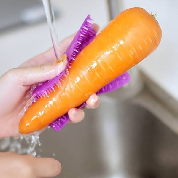Multifunctional Soft Silicone Brush | Multipurpose Vegetable Peeler | Home Cleaning Brush | Fruit and Vegetable Cleaning Brush - Image 4