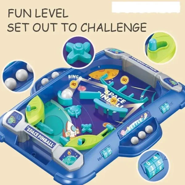 Space Marbles Pinball Table Top Board Game |  Tabletop Arcade-Style Board Game for Kids & Families - Image 4
