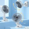 New Portable 3 Gears Rechargeable Desktop Fan | Low Noise Air Cooling Handheld Circular Fan | Rechargeable Desk Fan
