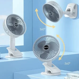 New Portable 3 Gears Rechargeable Desktop Fan | Low Noise Air Cooling Handheld Circular Fan | Rechargeable Desk Fan