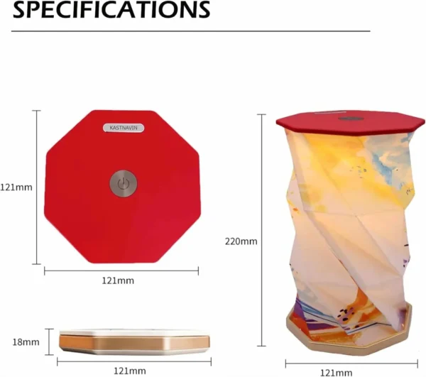 Portable Folding Wooden Table Lamp | Rechargeable & Modern Design | tylish & Portable Lighting - Image 6