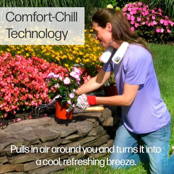 Wearable 3-Speed Neck Fan | USB Rechargeable Personal Cooler for Indoor & Outdoor Use |  3-Speed Cooling for Sports, Travel, and Home Use - Image 7