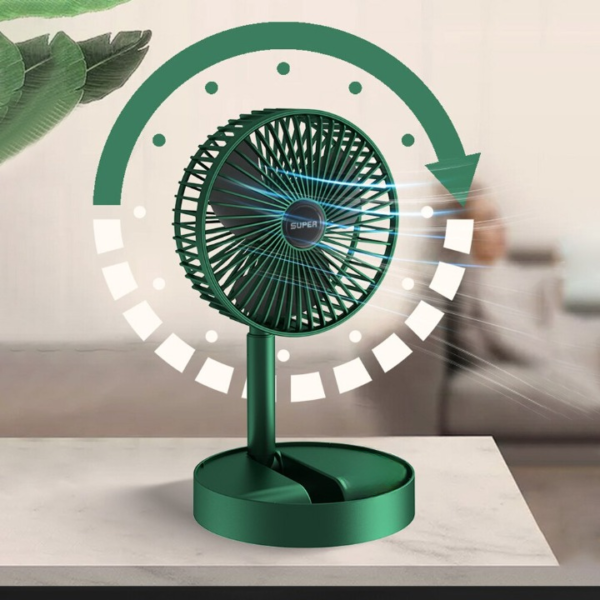 Telescopic Floor Fan | Silent Electric Desktop & Standing Fan for Office, Bedroom & School | - Image 3