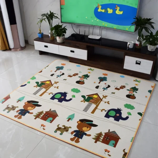 Reversible Baby Crawling Mat | Double-Sided Waterproof Foam Play Mat for Floor Activities | Non-Toxic Reversible Foam Mat for Baby Crawling - Image 5