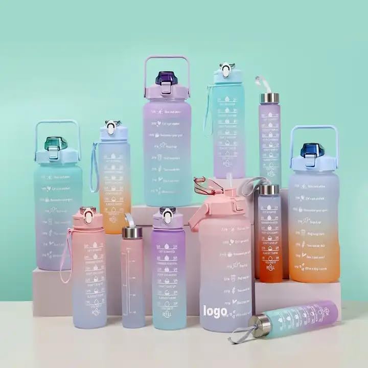 Sports Water Bottles 3 Pcs Set | | Leak Proof Flip Top Lid - Image 4