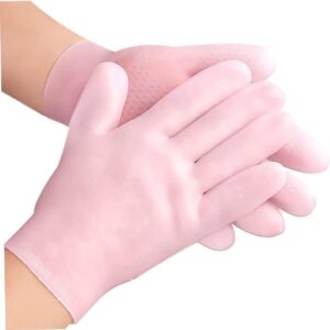 (1 Pair) Moisturizing Glove Socks Set | Silicone Gel Spa Socks for Dry, Cracked Skin Treatment |  Silicone Gel Treatment for Dry & Cracked Skin
