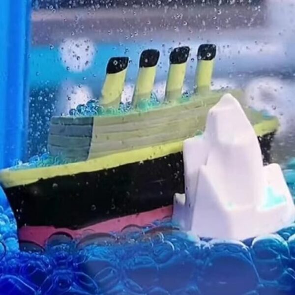 Car Dashboard Cruise Ship Fluid Drift Bottle Boat Floating | Moving Titanic Liquid Wave Cruise Ship-Nautical Car Dashboard|Living Room|Office|Satisfying|Mind Calming|Smooth Movement| - Image 6