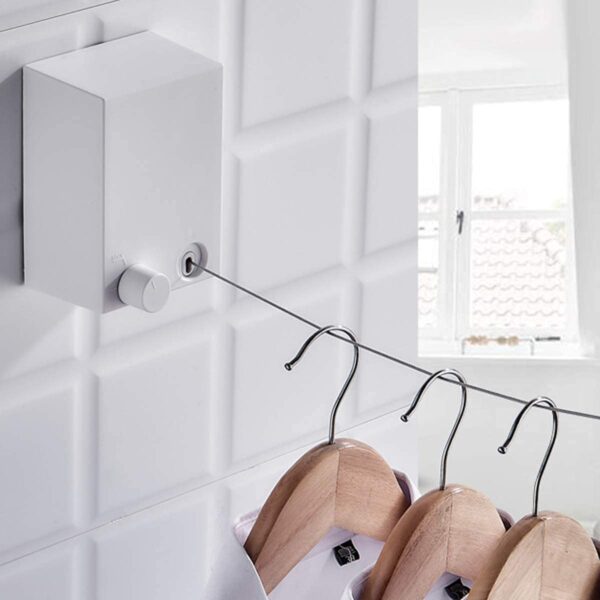 Abhsant Retractable Clothesline | Wall-Mounted Indoor/Outdoor Drying Rack for Balcony or Laundry |  Space-Saving Wire Rope - Image 5