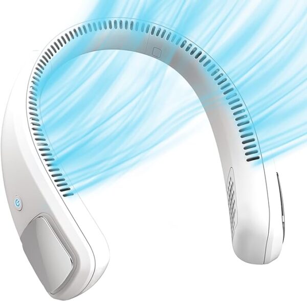 Wearable 3-Speed Neck Fan | USB Rechargeable Personal Cooler for Indoor & Outdoor Use |  3-Speed Cooling for Sports, Travel, and Home Use - Image 4