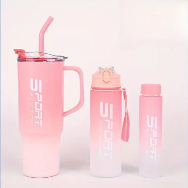 (Pack of 3) Sports Water Bottles – Portable Drinking Cups for Outdoor, Fitness, Hiking & Camping |  3 Leakproof Bottles for Travel and Outdoor Adventures - Image 9
