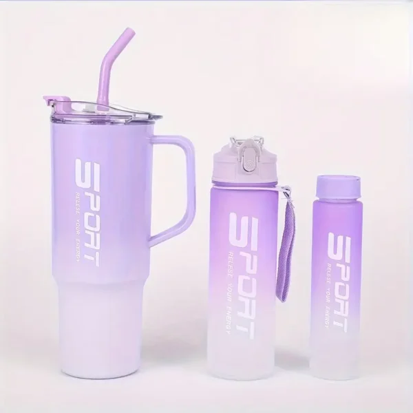 (Pack of 3) Sports Water Bottles – Portable Drinking Cups for Outdoor, Fitness, Hiking & Camping |  3 Leakproof Bottles for Travel and Outdoor Adventures - Image 10