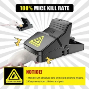 Best Seller – Automatic Spring Mouse Trap | Reusable Plastic Rat & Mice Catcher (Black) |  Quick-Snap Spring Trap for Mice & Rats