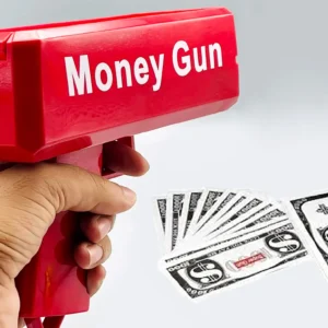 Rain Money Gun | Paper Playing Spray Money Toy Gun | Make It Rain Cash Shooter for Parties & Birthdays