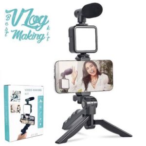 Video vlog making kit with remote Good quality | Professional Vlogging Kit with Remote | Smartphone & Camera Compatible