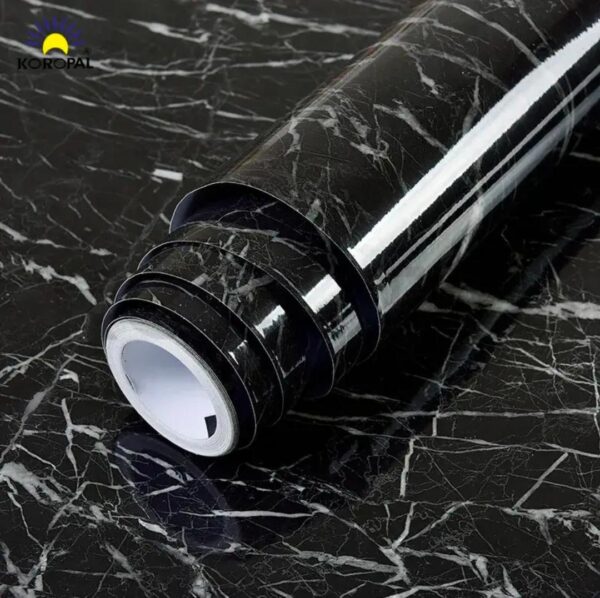 Self Adhesive Black Marble Sheet for Kitchen | Waterproof Self-Adhesive Black Marble Sheet for Kitchen | Durable Vinyl for Countertop & Wall Makeovers