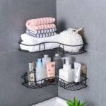 Metal Corner Rack For Bathroom | Bathroom Metal Shelf Organizer | Storage Rack Corner Frame Shampoo Storage Holder
