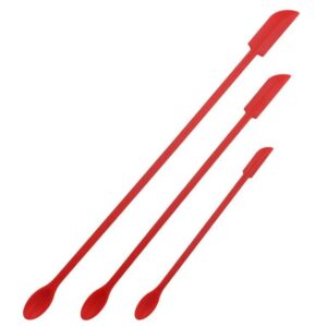 (3 PCS) Mini Silicone Telescopic Spatula & Scooping Spoon Set | Heat-Resistant for Cooking & Cosmetics | Telescopic Design for Mixing & Cooking